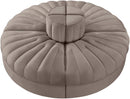 Rummi - Round Velvet Performance Fabric Upholstered 4 Piece Modular Sofa