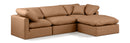 Indulge - Faux Leather 4 Piece Modular Sectional With Chaise