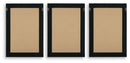 Huddwick - Wall Art Set (Set of 3) - Linen / Black