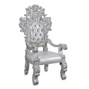 Valkyrie - Arm Chair (Set of 2) - Synthetic Leather & Antique Platinum