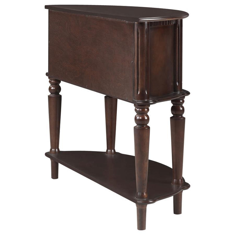 Brenda - 2 Door Demilune Wood Entryway Console Table - Brown