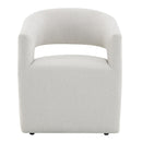 Libni - Arm Chair With Casters - Cream Linen