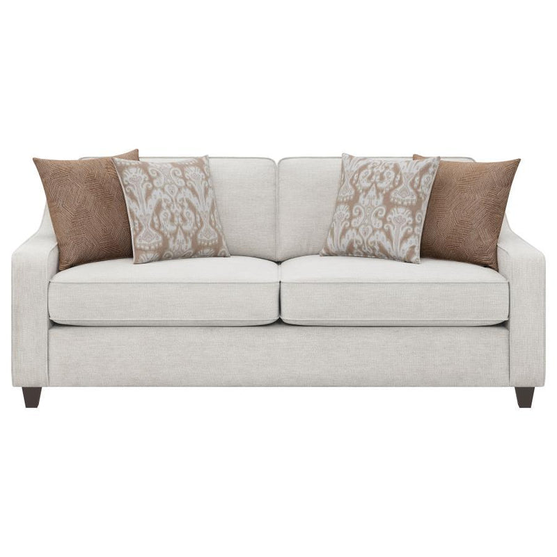 Christine - Upholstered Sloped Arm Sofa - Beige