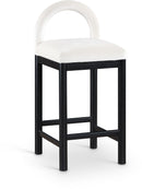 Conrad - Velvet Counter Stool With Black Legs