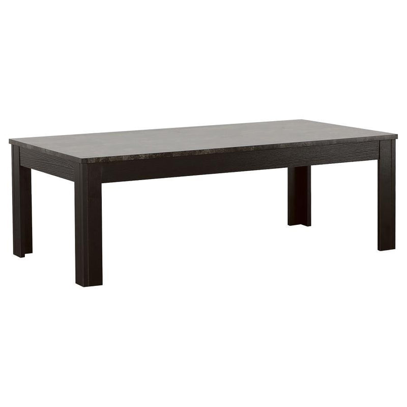 Rhodes - 3 Piece Faux Marble Top Coffee Table Set - Gray