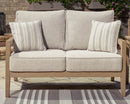 Hallow Creek - Loveseat With Cushion - Driftwood
