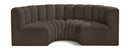Arc - Boucle Fabric 4 Piece U-Shaped Modular Sofa