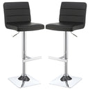 Bianca - Square Upholstered Adjustable Bar Stools (Set of 2)