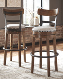 Valebeck - Tall Upholstered Swivel Barstool
