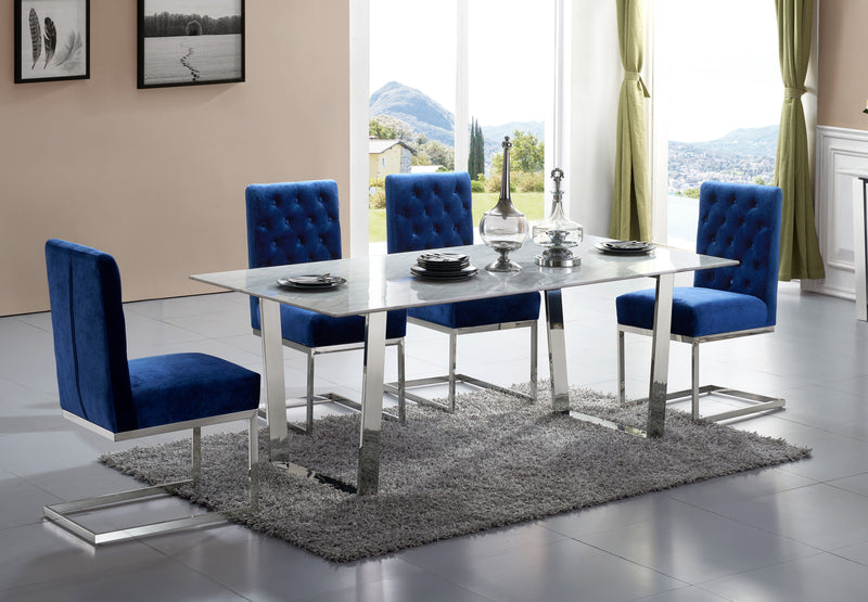 Carlton - Dining Table - Pearl Silver - Steel