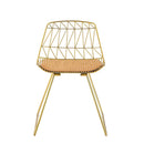 Fantasia - Side Chair (Set of 2) - Whiskey Synthetic Leather & Gold