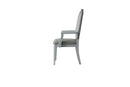 House Marchese - Arm Chair (Set of 2) - Two Tone Gray Fabric & Pearl Gray