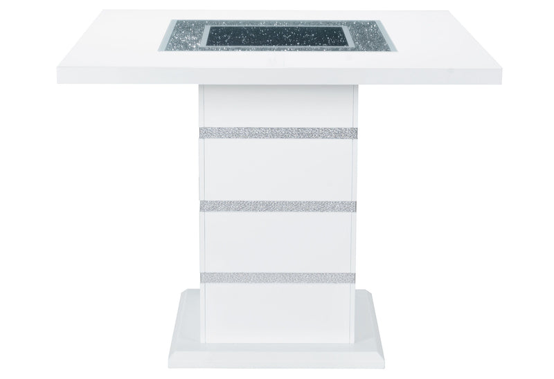 Monaco - Bar Table & Four Bar Stools - White