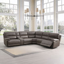 Kantu - Motion Sectional Sofa - Brown Synthetic Leather