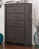Brinxton - Five Drawer Chest - Charcoal