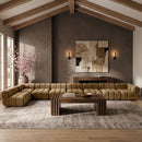 Orin - Velvet Performance Fabric Upholstered 8 Piece L-Shaped Sectional