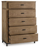 Tomtyn - Five Drawer Chest - Light Brown