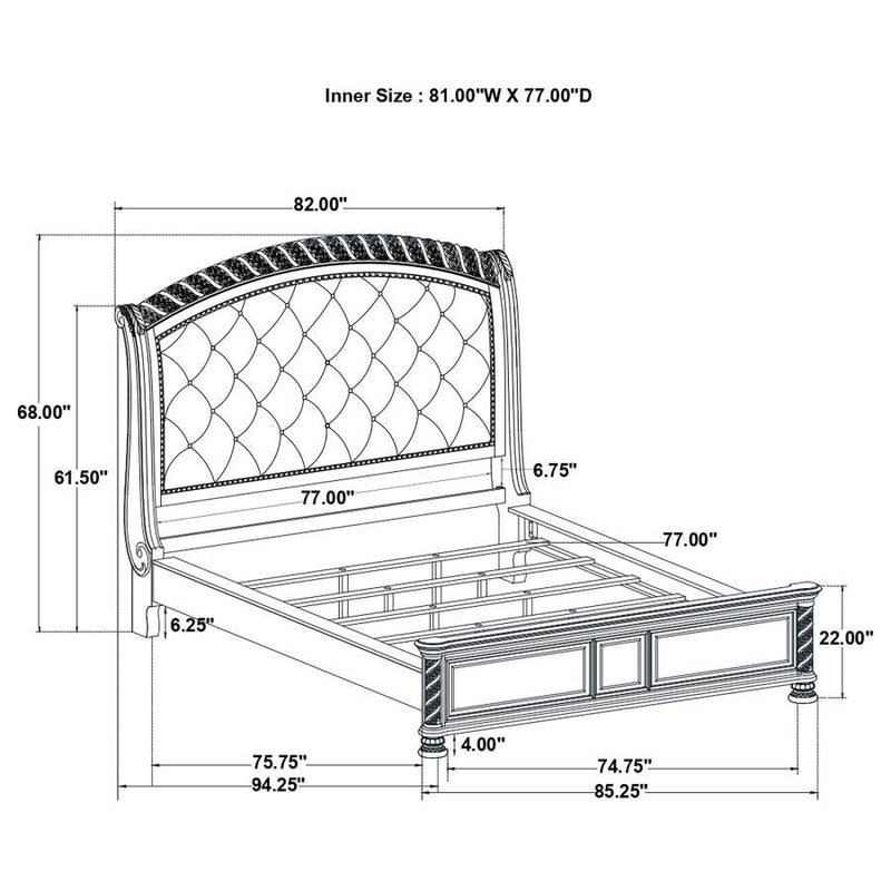 Emmett - Wood Sleigh Bed