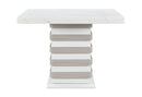 D2507 - 7 Piece Dining Room Set (Bar Table With Hidden Storage In The Base With 6 Bar Stools) - White
