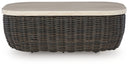 Kimora - Rectangular Cocktail Table - Beige / Dark Brown