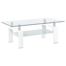 Dyer - 1-Shelf Rectangular Glass Top Table