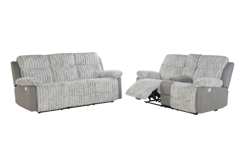 U6028 - Reclining Sofa/Console Reclining Loveseat - Gray