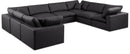 Comfy - 8 Piece Faux Leather Modular Sectional