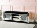 Noralie - 59" Bench With Storage - Mirrored & Faux Diamonds