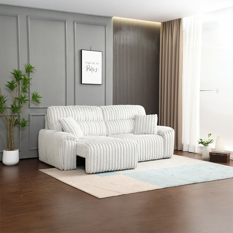 Jaya - Power Motion Sofa With Sleeper & USB Port - Mondo Grey Corduroy