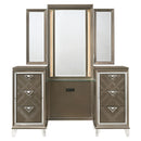 Skylar - Vanity Desk & Mirror - Dark Champagne