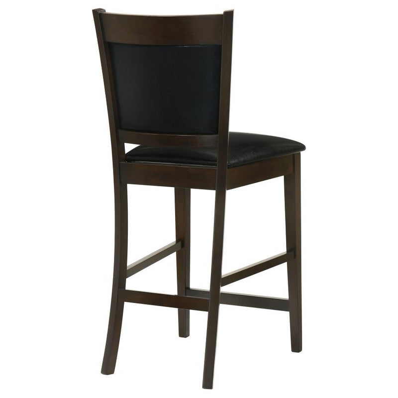 Jaden - Upholstered Counter Height Stools (Set of 2) - Black And Espresso