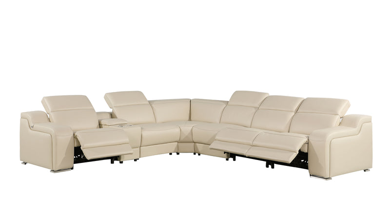 1116 - Power Reclining Italian Leather Sectional