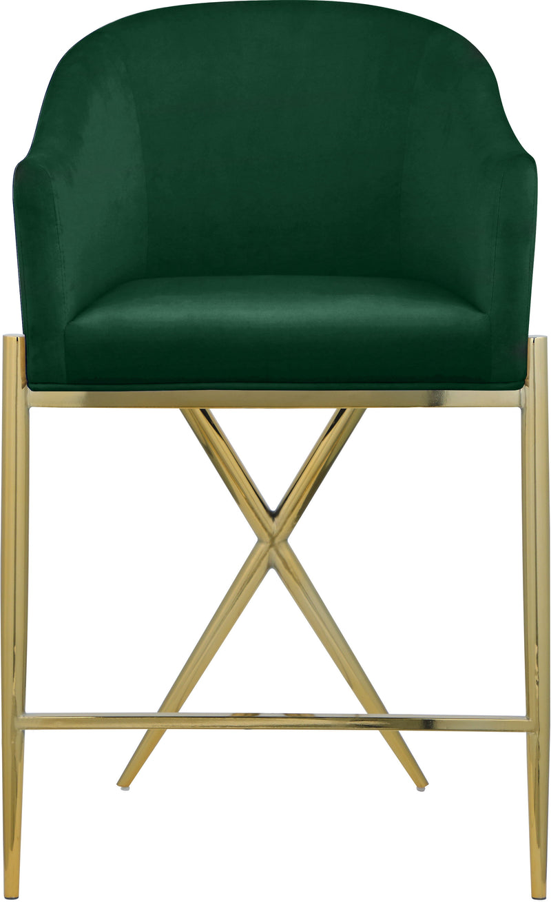 Xavier - Counter Stool with Gold Legs