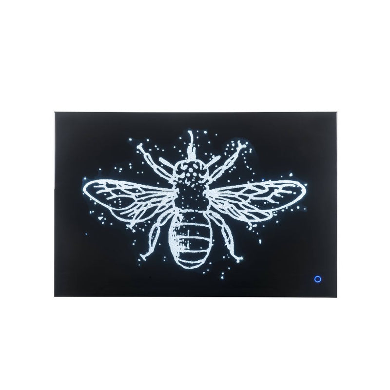 Talisha - Wall Art With LED - Smoky Glass & Faux Crystal