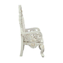 Adara - Arm Chair (Set of 2) - Pearl White Synthetic Leather & Antique White
