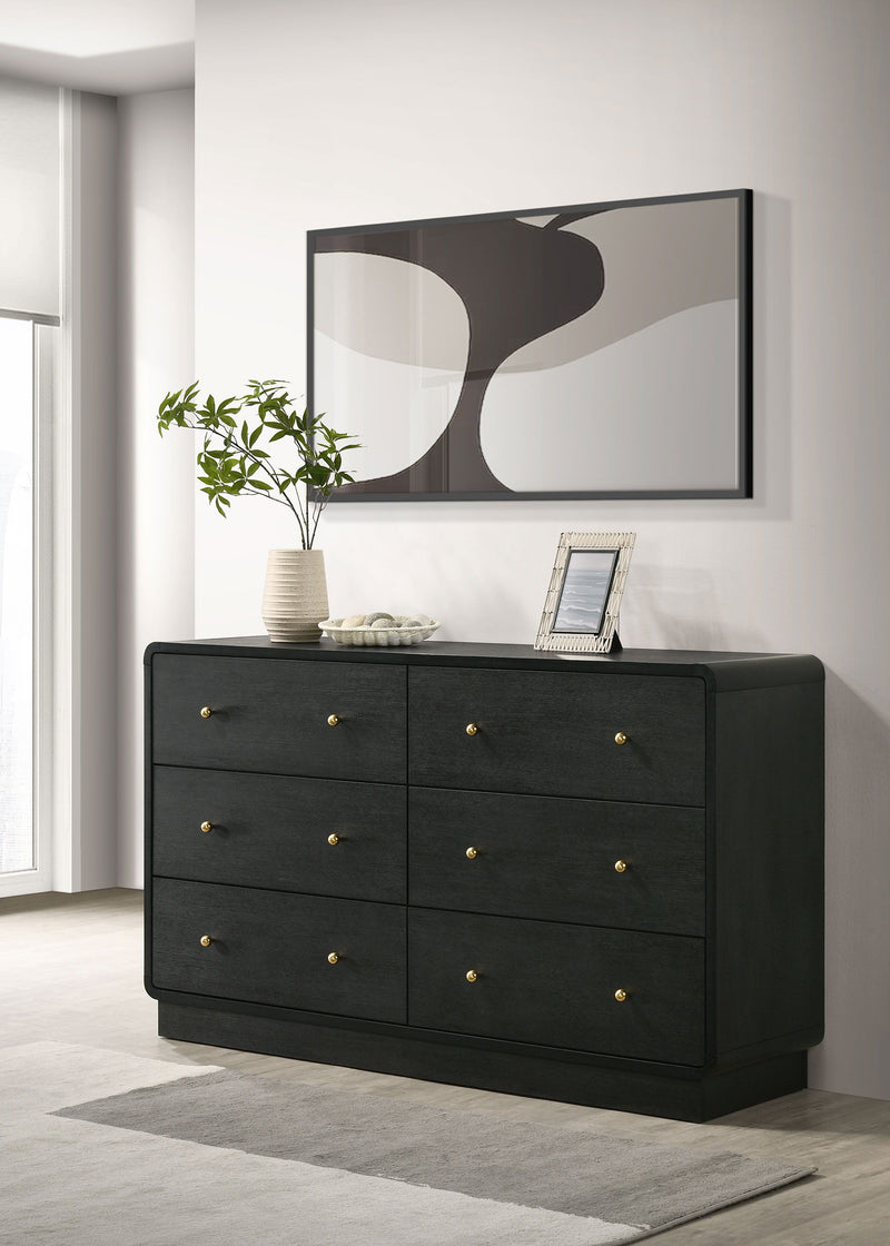 Cavelle - 6-Drawer Dresser Cabinet - Black