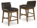 Cabalynn - Upholstered Barstool (Set of 2) - Two-tone Brown