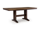 Rylandeen - Rectangular Dining Room Counter Height Extension Table - Light Brown / Dark Brown