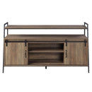 Rashawn - TV Stand - Rustic Oak & Black