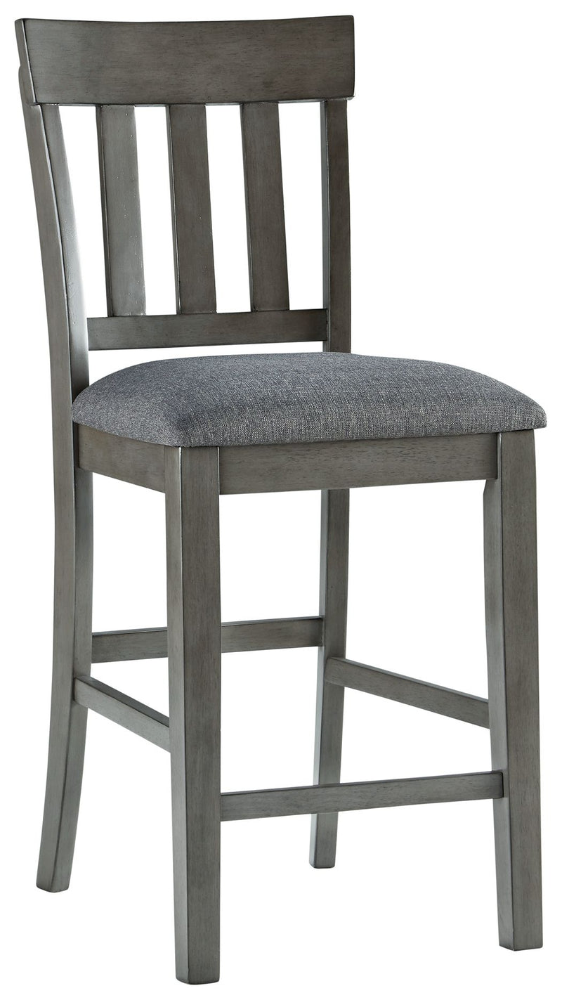 Hallanden - Black / Gray - Upholstered Barstool (Set of 2)