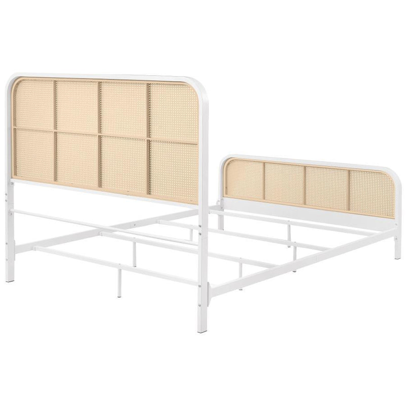 Lanewood - Polyethylene PE Rattan Upholstered Metal Bed