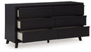 Danziar - Six Drawer Dresser - Black