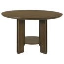 Ottowa - 5 Piece Round Wood Dining Room Table Set - Brown