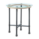 Brantley - End Table - Clear Glass & Sandy Gray