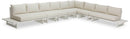 Maldives - 7 Piece Water Resistant Outdoor Patio Modular Sectional With White Base