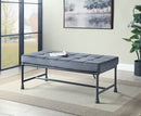 Brantley - Bench - Gray Velvet & Sandy Gray