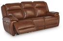 Healy Pier - Power Reclining Sofa / Adj Headrest - Chocolate