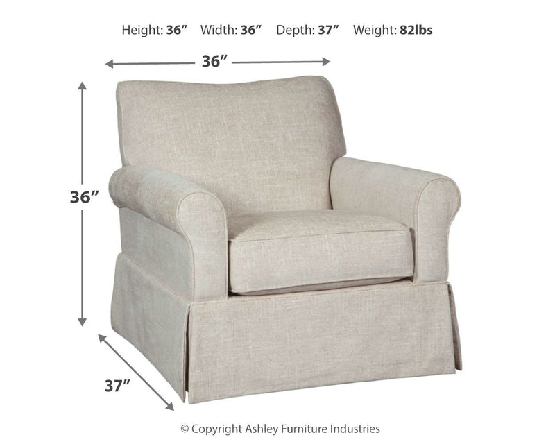 Searcy - Quartz - Swivel Glider Accent Chair