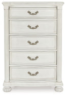 Montelaine - Five Drawer Chest - Antique White