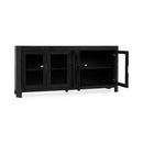 Macarthur - Reclaimed Oak 4 Door Cabinet - Aged Black